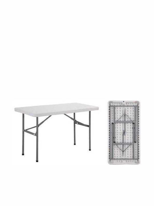 Tisch Zusammenklappbar White 122x60x74cm