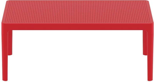 Tisch Stabil Sky Rot 100x60x40cm