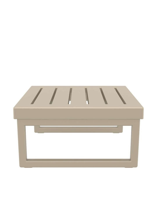 Mykonos Sitting Room Outdoor Free Standing Polypropylene Table Gray 65x65x33cm