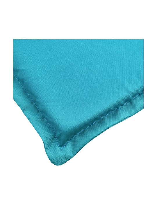 vidaXL Wasserdichtes Sonnenbank-Kissen Mit Rückenlehne Türkis 50x180cm