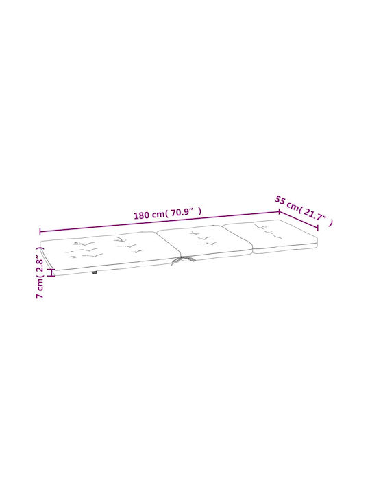 vidaXL Wasserdichtes Sonnenbank-Kissen Mit Rückenlehne Türkis 2Stück 55x180cm