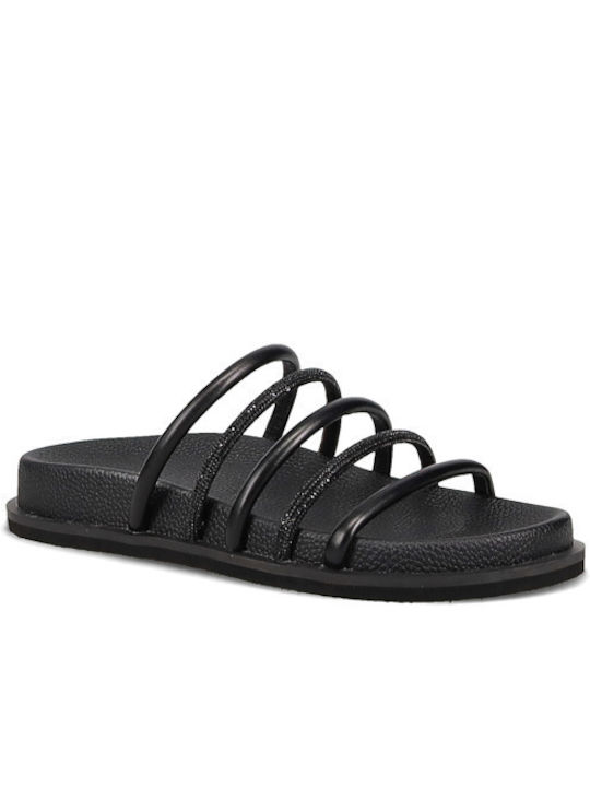Women's Flat Sandals in Black Color