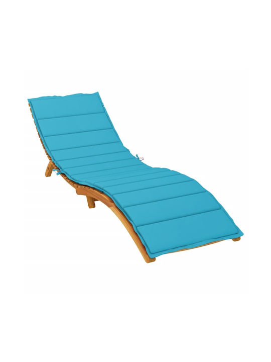 vidaXL Wasserdichtes Sonnenbank-Kissen Mit Rückenlehne Türkis 200x70cm