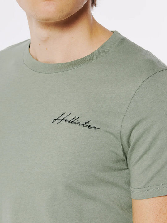 Hollister Men's Short Sleeve T-shirt Green