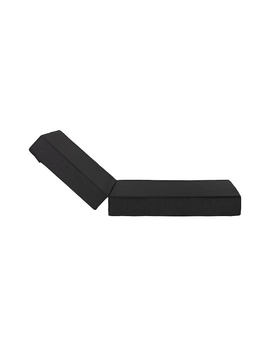 HomeMarkt Sunbed Cushion with Backrest Sifnos Black 200x70cm