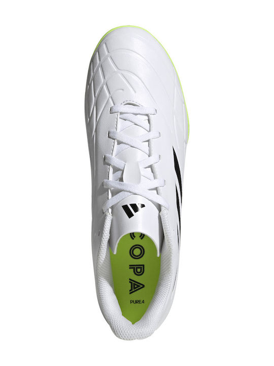adidas Copa Pure.4 Ποδοσφαιρικά Παπούτσια με Σχάρα TF Λευκά