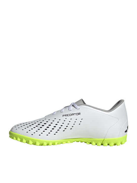 adidas Predator Accuracy.4 Pantofi de Fotbal cu talpă cu crampoane Albe