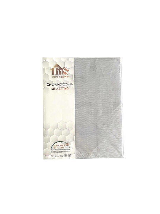 TnS Sheet for Single Bed 160x200cm. Light Grey