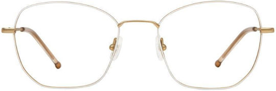 Gigi Barcelona Elna Femei Metalic Rame Ochelari Alb 8076/5