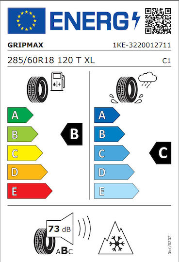 Gripmax Inception Rwl 285/60R18 120T T/A 4 Seasons Tire for 4x4 / SUV Car