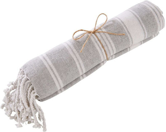 Butlers Strandtuch Baumwolle Gray mit Fransen 170x90cm.