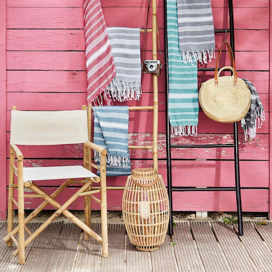Butlers Beach Towel Cotton Turquoise with Fringes 170x90cm.