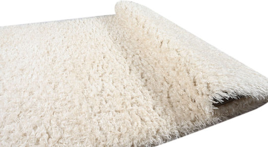 Polcarpet Flokati Teppich Rechteckig Zottelig Synthetisch,Polyester/Cotton/Leather 77 Beige Cream