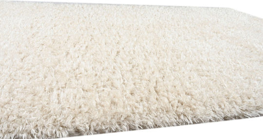 Polcarpet Flokati Teppich Rechteckig Zottelig Synthetisch,Polyester/Cotton/Leather 77 Beige Cream
