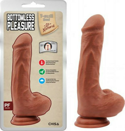 Chisa Novelties Bottomless Pleasure Ρεαλιστικό Dildo με Όρχεις και Βεντούζα Latin 20cm