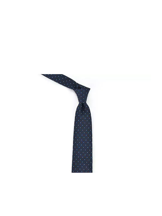 Makis Tselios Fashion Herren Krawatte Monochrom in Blau Farbe