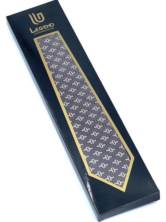 Legend Accessories Set de Cravată pentru Bărbați Tipărit în Culorea Maro
