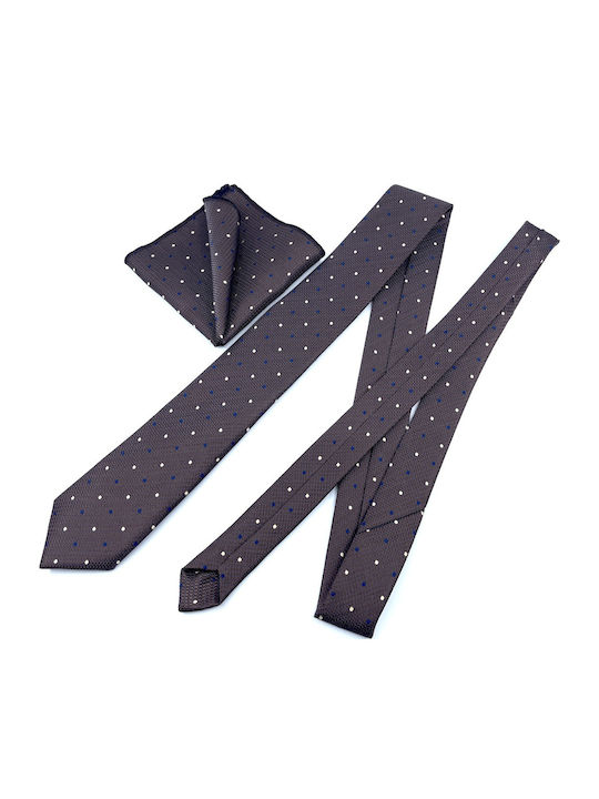 Legend Accessories Set de Cravată pentru Bărbați Tipărit în Culorea Maro