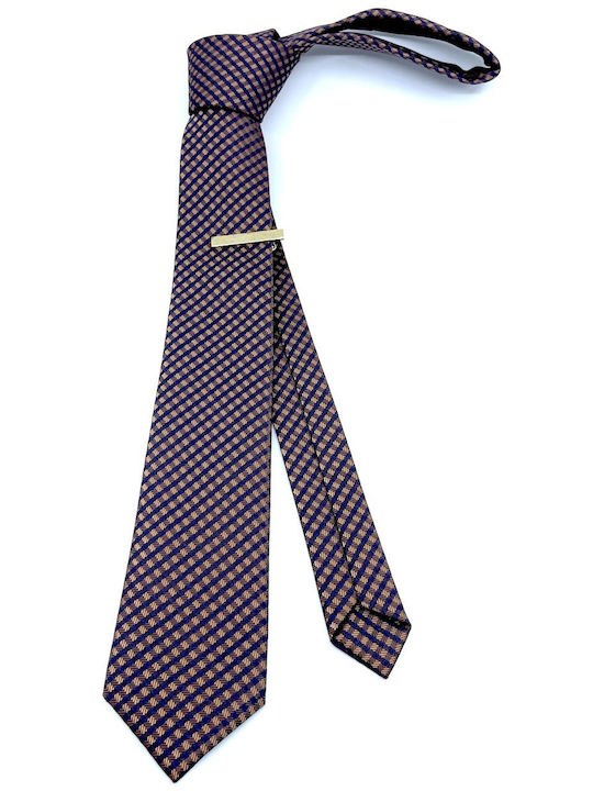 Legend Accessories Herren Krawatten Set Gedruckt in Braun Farbe