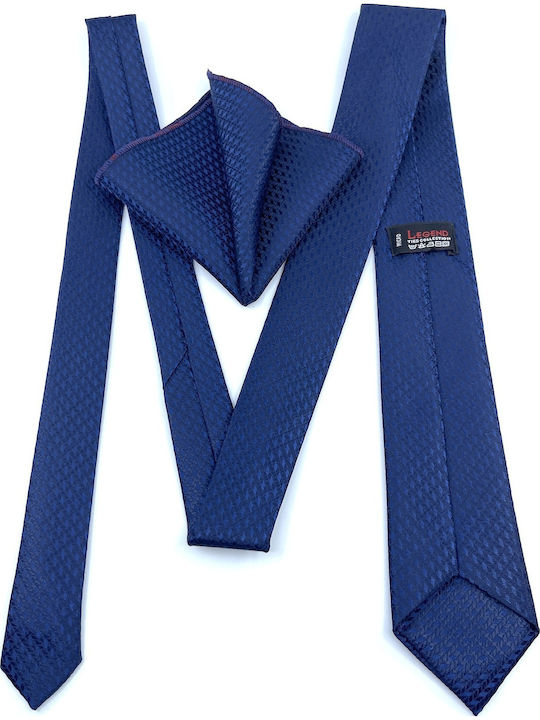 Legend Accessories Herren Krawatten Set Monochrom in Blau Farbe