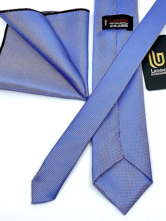 Legend Accessories Synthetic Men's Tie Set Monochrome Light Blue