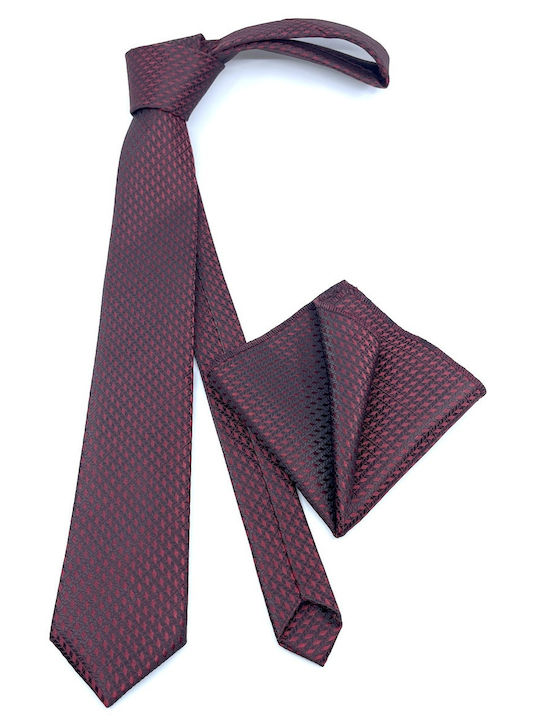 Legend Accessories Men's Tie Set Monochrome Burgundy