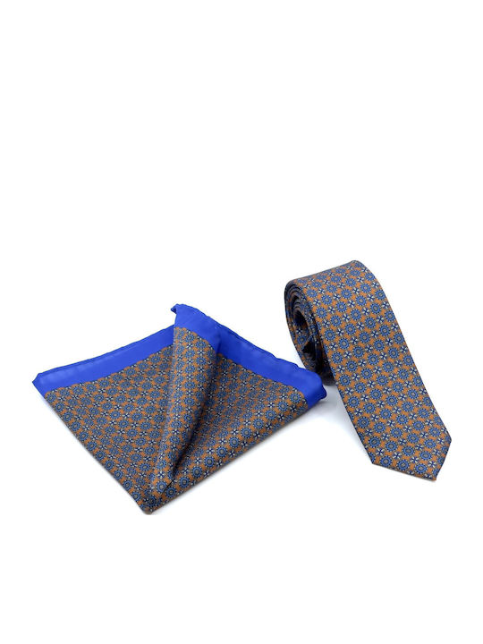 Legend Accessories Silk Men's Tie Printed Navy Blue