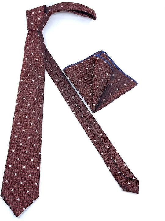 Legend Accessories Men's Tie Set Printed Burgundy