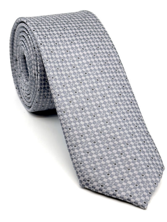 Legend Accessories Σετ Ανδρικής Γραβάτας με Σχέδια σε Γκρι Χρώμα