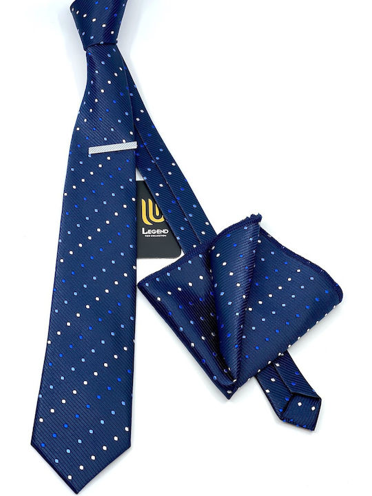 Legend Accessories Synthetic Men's Tie Set Printed Blue