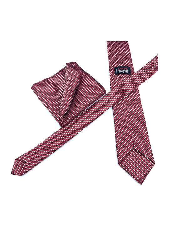 Legend Accessories Men's Tie Set Printed Burgundy