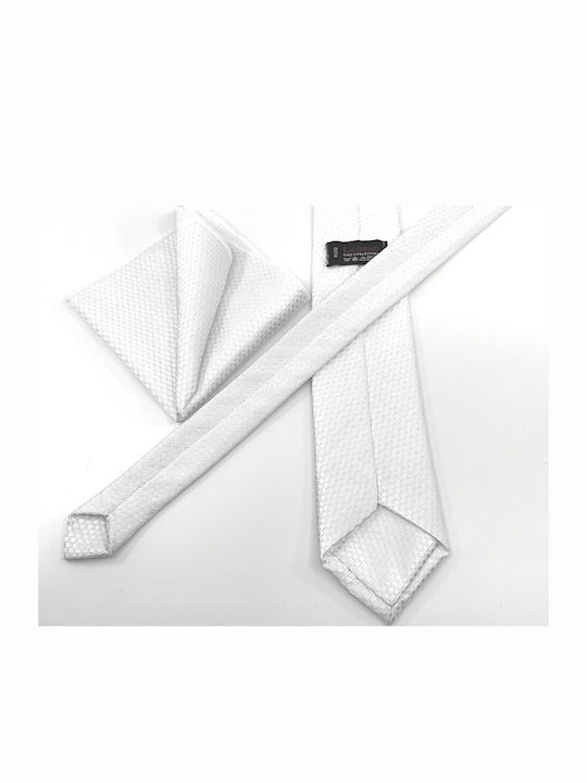 Legend Accessories Herren Krawatten Set Gedruckt in Weiß Farbe