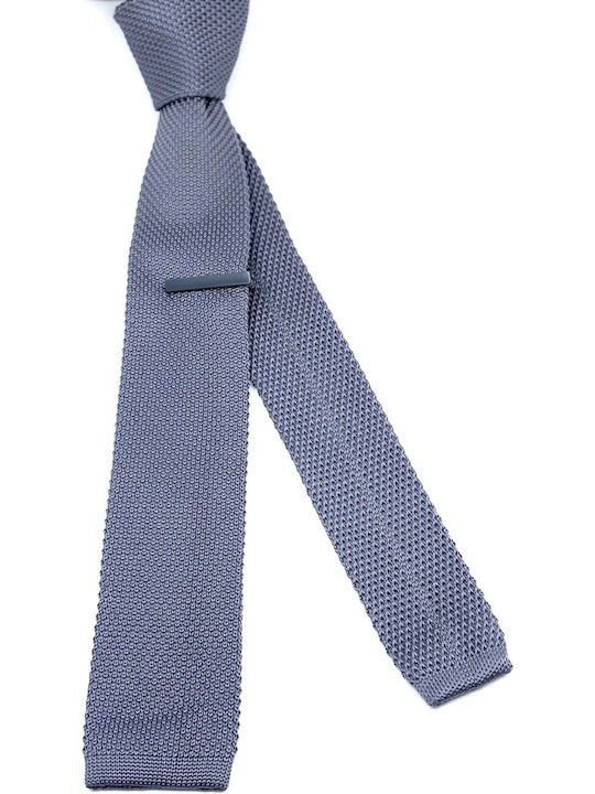 Legend Accessories Men's Tie Synthetic Knitted Monochrome in Gray Color