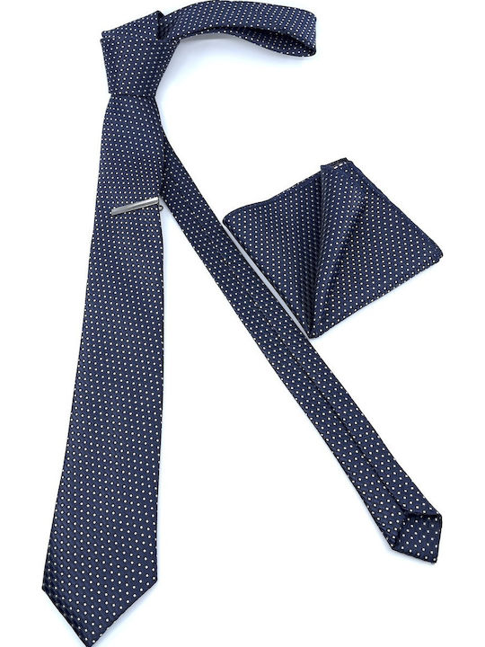 Legend Accessories Σετ Ανδρικής Γραβάτας με Σχέδια σε Navy Μπλε Χρώμα Legend Accessories Σετ Ανδρικής Γραβάτας με Σχέδια σε Navy Μπλε Χρώμα