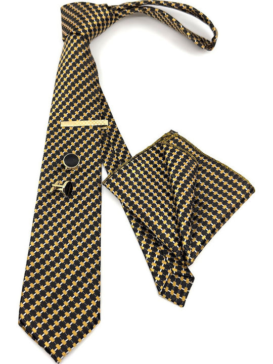Legend Accessories Men's Tie Set Printed Yellow