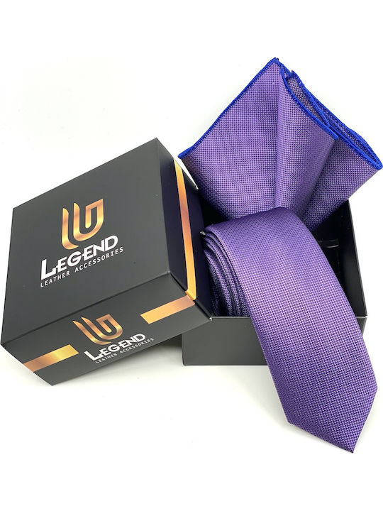 Legend Accessories Synthetic Men's Tie Set Monochrome Purple