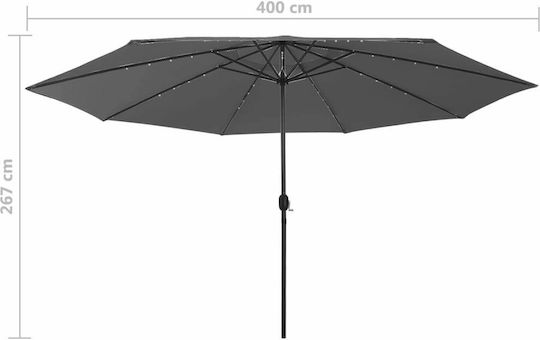 Umbrelă Rotundă Metalică Antracit Φ4m