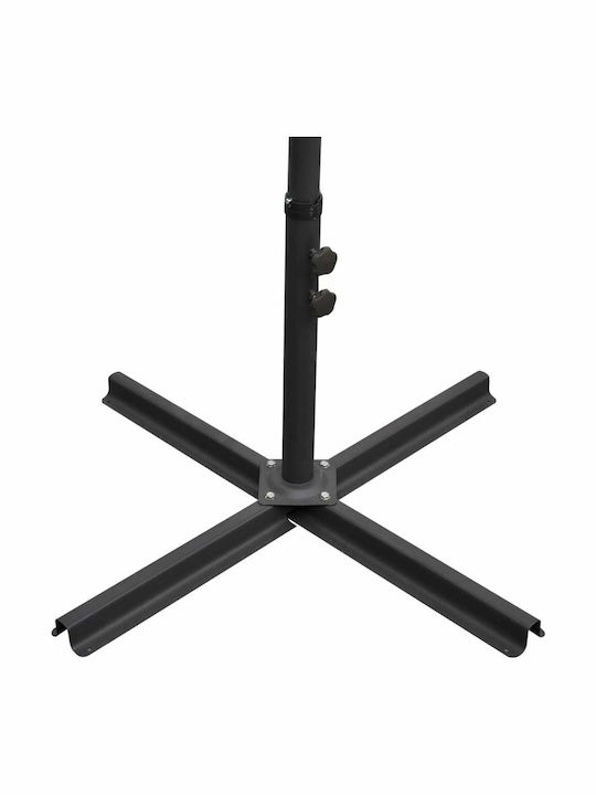 Hängender Rundschreiben Garten- und Terrassen-Sonnenschirm aus Aluminium Ecru Durchmesser 3,5 m