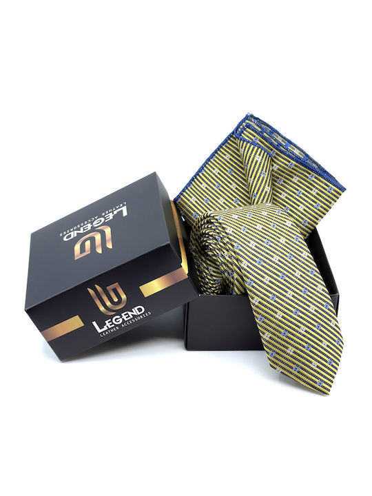 Legend Accessories Men's Tie Set Printed Yellow