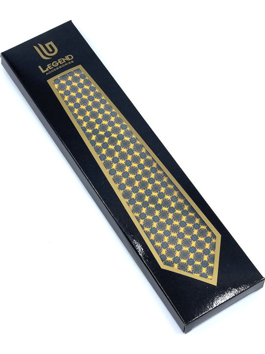 Legend Accessories Silk Men's Tie Printed Yellow