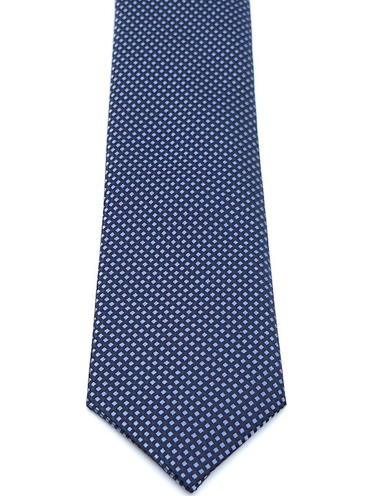 Legend Accessories Σετ Ανδρικής Γραβάτας Συνθετική με Σχέδια σε Navy Μπλε Χρώμα