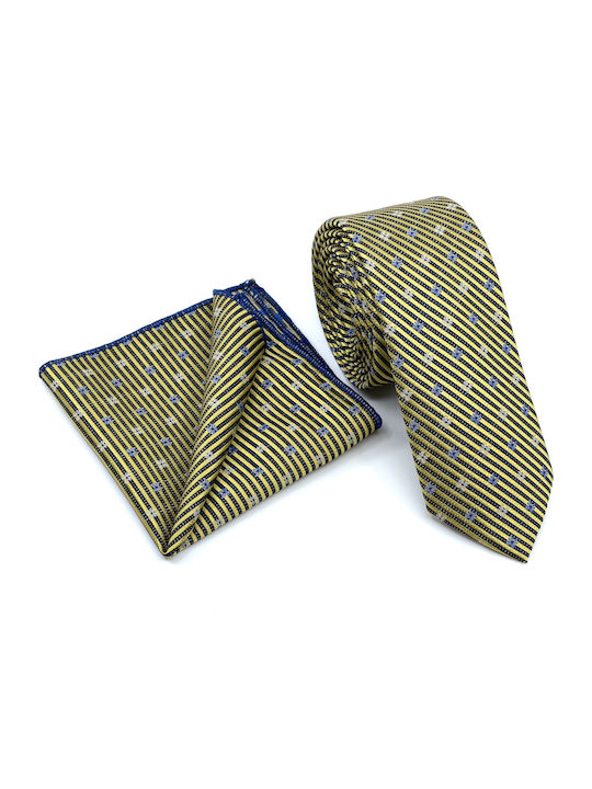 Legend Accessories Men's Tie Set Printed Yellow