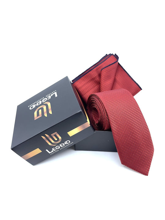 Legend Accessories Synthetic Men's Tie Set Monochrome Red