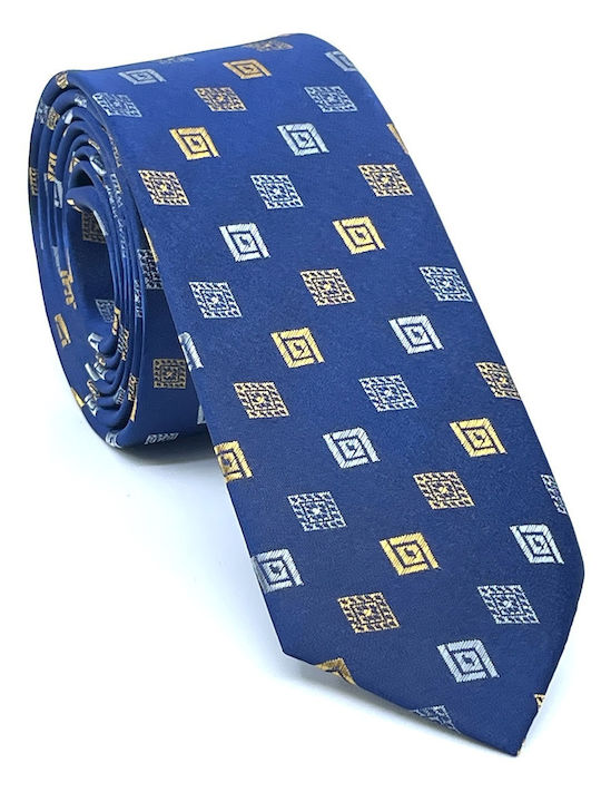 Legend Accessories Herren Krawatten Set Gedruckt in Blau Farbe