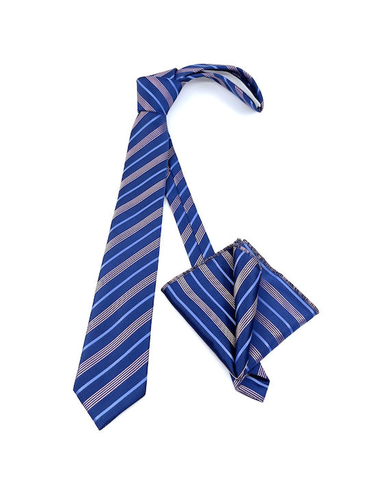 Legend Accessories Synthetic Men's Tie Set Printed Blue