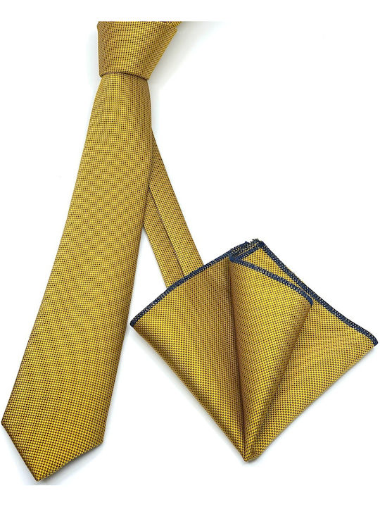 Legend Accessories Synthetic Men's Tie Set Monochrome Yellow