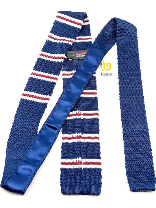 Legend Accessories Cravată pentru Bărbați Sintetic Tricotată Tipărit în Culorea Albastru marin