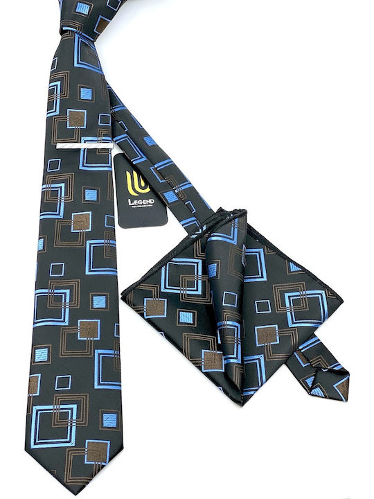 Legend Accessories Synthetic Men's Tie Set Printed Brown