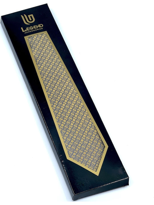 Legend Accessories Set de Cravată pentru Bărbați Tipărit în Culorea Auriu