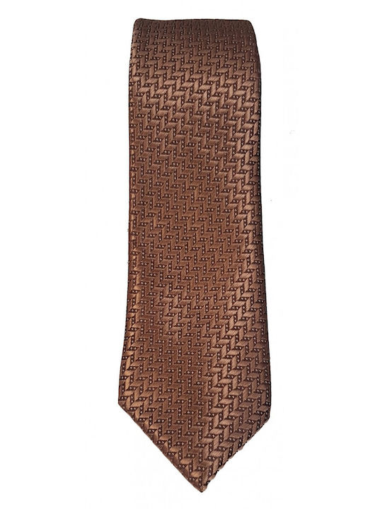 Legend Accessories Ανδρική Γραβάτα Μονόχρωμη σε Καφέ Χρώμα